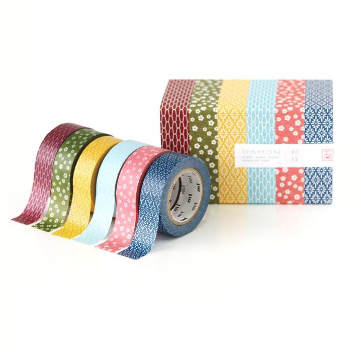 YESASIA mt Masking Tape mt 6P Japanese Patterns 3 (6 Pieces Set