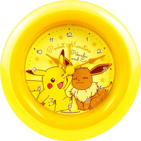 YESASIA Pokemon Round Alarm Clock (Pikachu & Eievui) T'S Factory Lifestyle & Gifts Free
