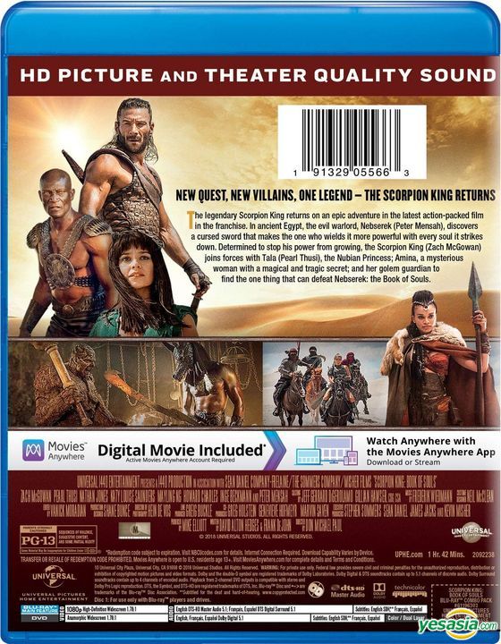 Yesasia The Scorpion King Book Of Souls 18 Blu Ray Dvd Digital Us Version Blu Ray Peter Mensah ネイサン ジョーンズ 欧米 その他の映画 無料配送