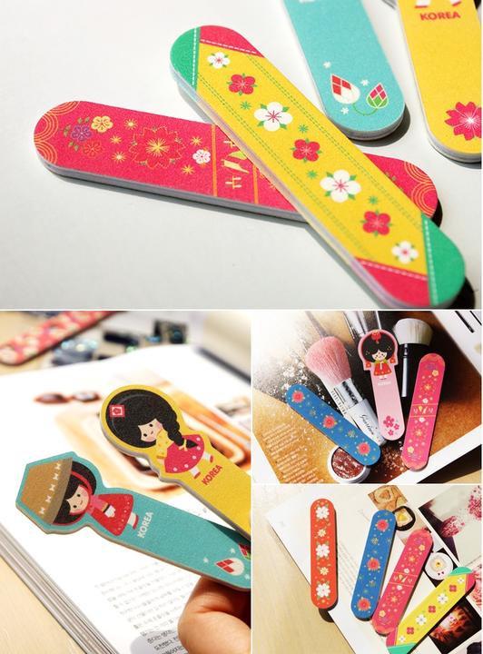 YESASIA Korean Pattern Nail File Set (Lady / Embroidery) GIFTS,PHOTO